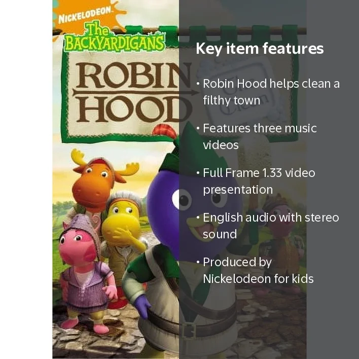 The Backyardigans: Robin Hood the Clean DVD, Nickelodeon - Walmart.com