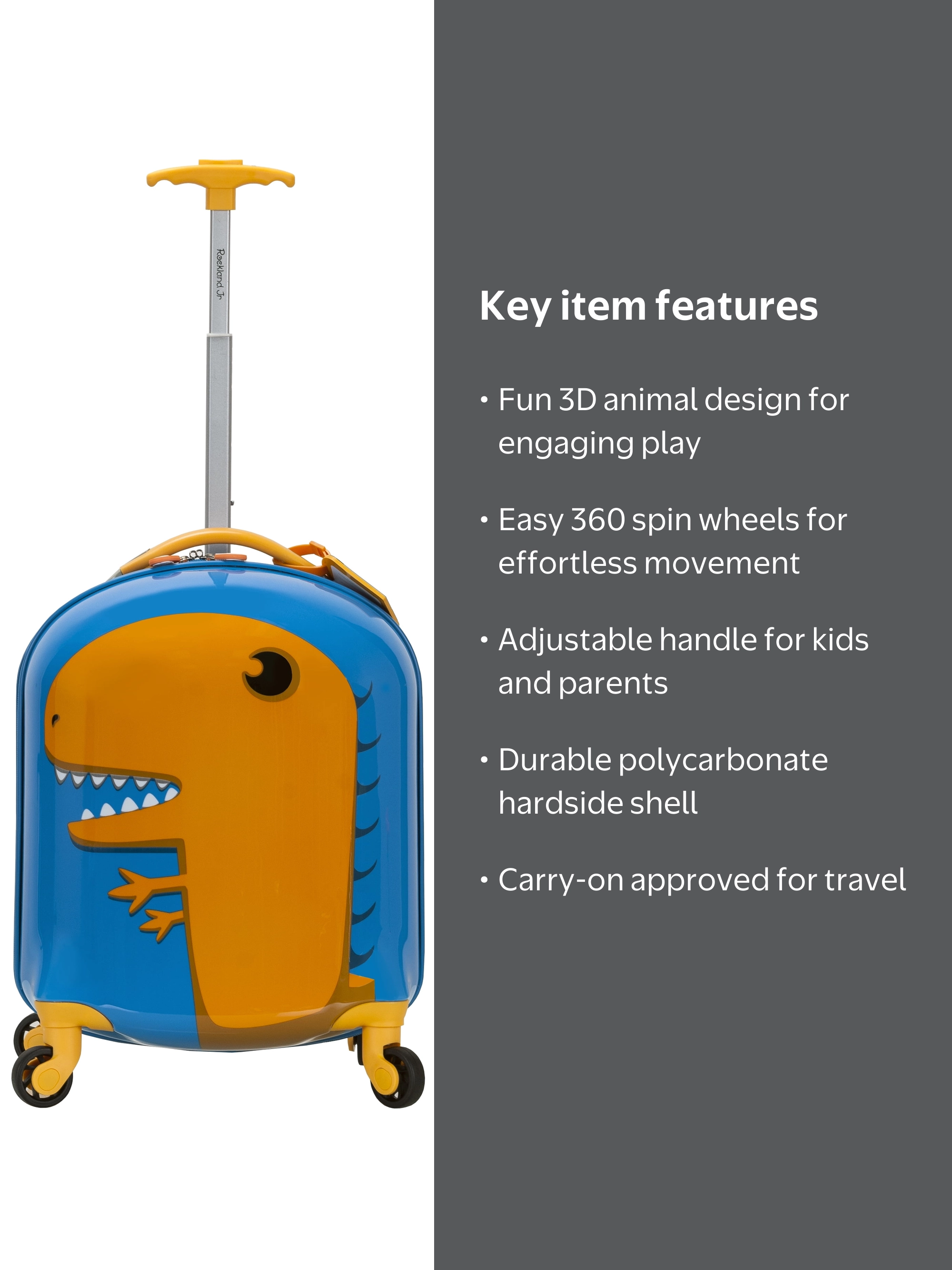 Rockland, Luggage, My First Luggage Rolling Suitcase, Animal
