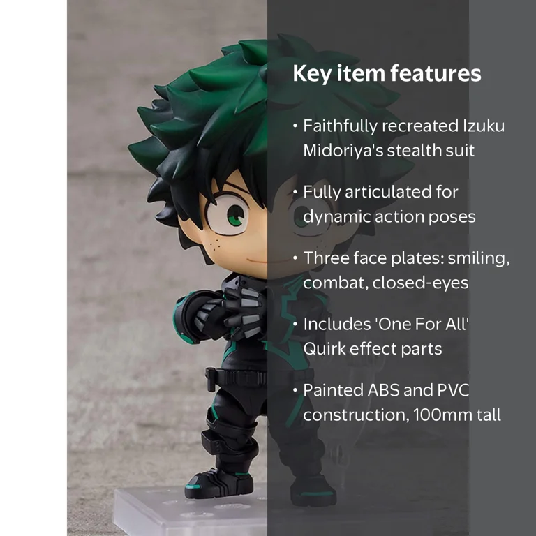 Nendoroid 1691 Izuku Midoriya: Stealth Suit Ver. Figure - My Hero