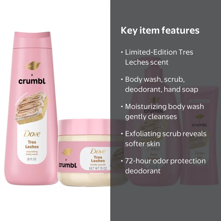 Dove Crumbl Tres Leches Self-Care Bundle - Walmart.com