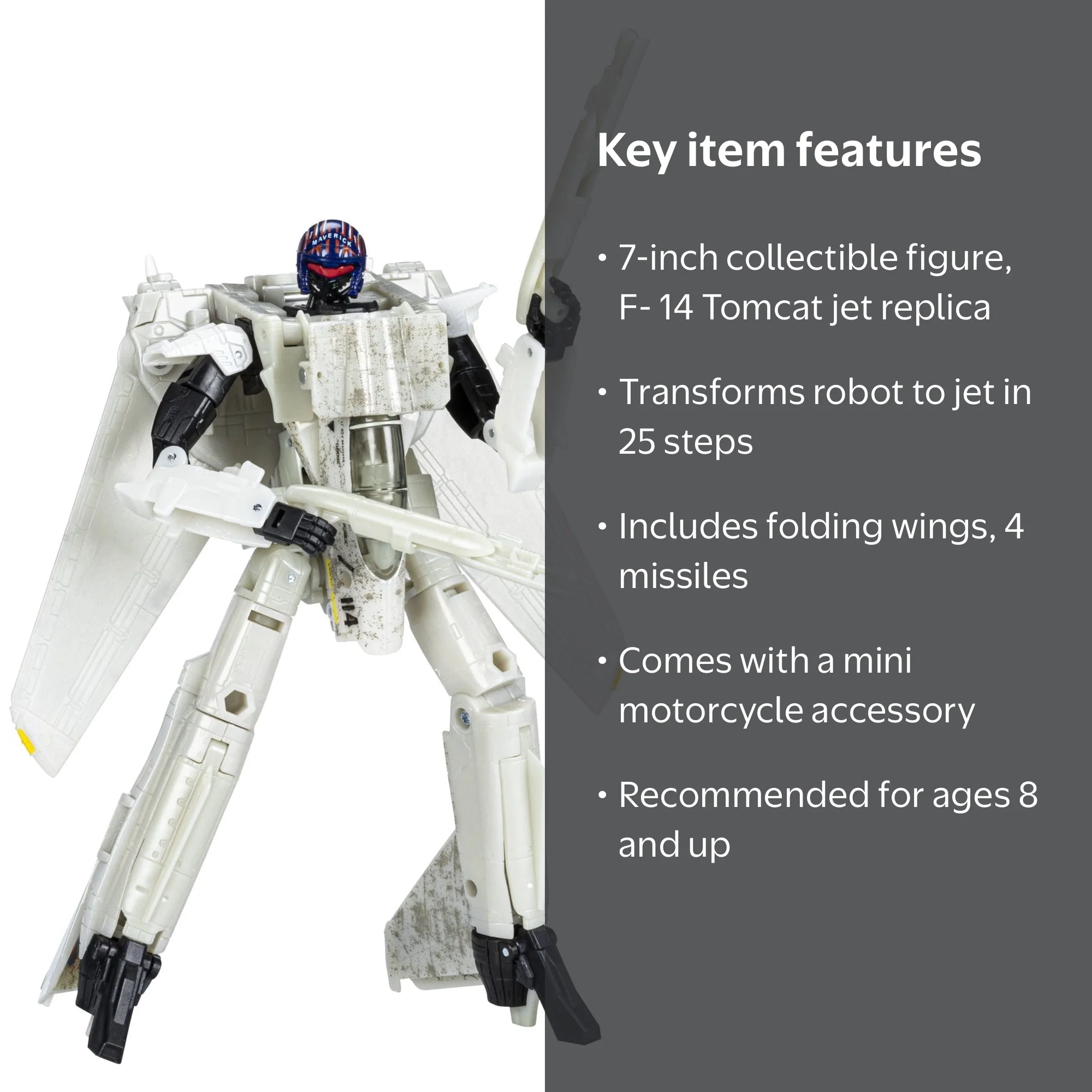 Transformers, Kids Action Figure, 7‚Äù, Movie-Inspired, Top Gun