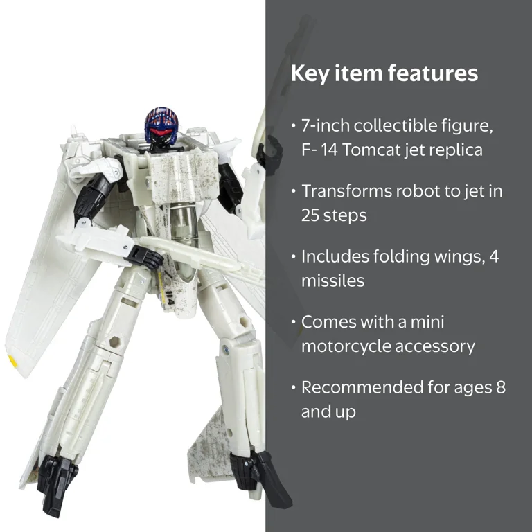 オマケ付き！TOP GUN Maverick トランスフォーマー 1/144 Transformers, Kids Action Figure, 7‚Äù, Movie-Inspired, Top Gun