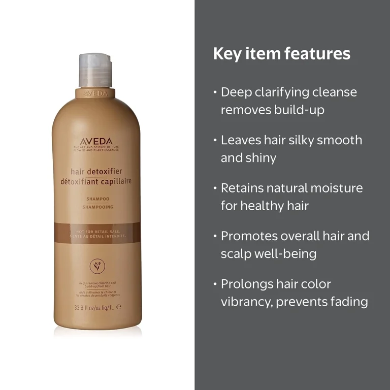 Aveda, Hair Detoxifier Shampoo, 33.8 oz, Clarifying Cleansing