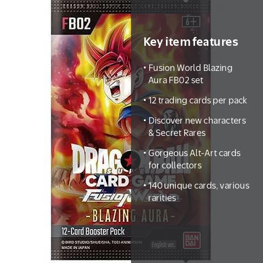 BANDAI HOBBY, Trading Cards, Fusion World Blazing Aura FB02