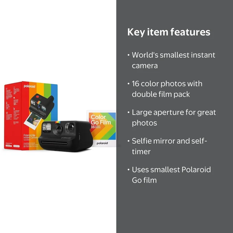Polaroid Go Gen 2 Instant Camera (Black) - Starter Bundle