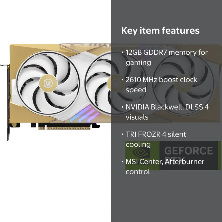 MSI GeForce RTX 5070 12G World of Warcraft MIDNIGHT LIGHT EDITION