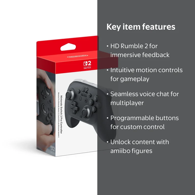 Nintendo Switch‚Ñ¢ 2 Pro Controller with amiibo functionality