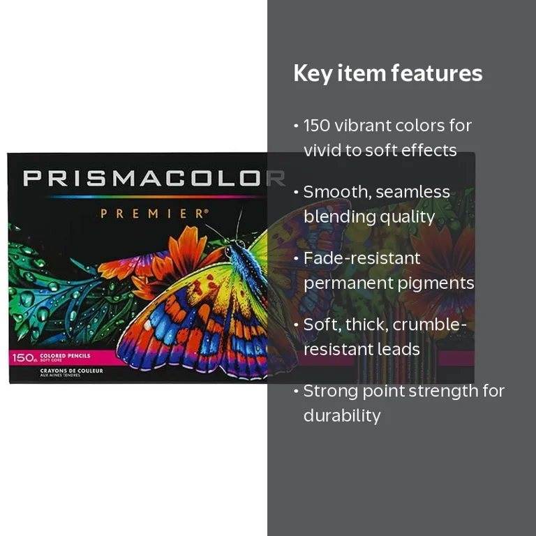 Prismacolor Premier Soft Core Art Drawing Colored Pencil, 150