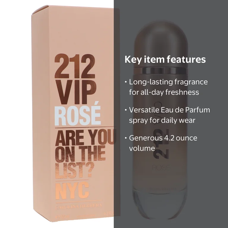 Carolina Herrera 212 VIP Rose, 4.2 oz EDP Spray - Walmart.com