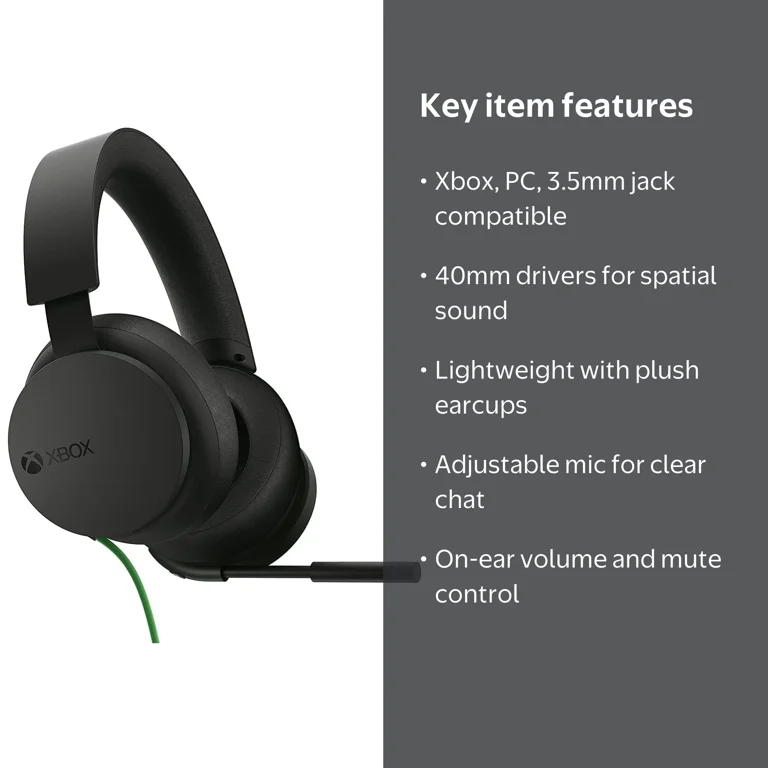 Xbox Wired Stereo Headset for Xbox Series S/X, Spatial Sound
