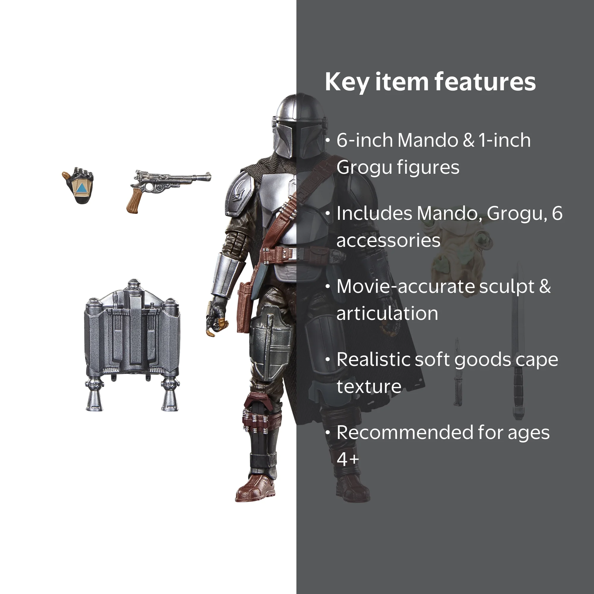 Star Wars The Black Series The Mandalorian and Grogu Deluxe Action