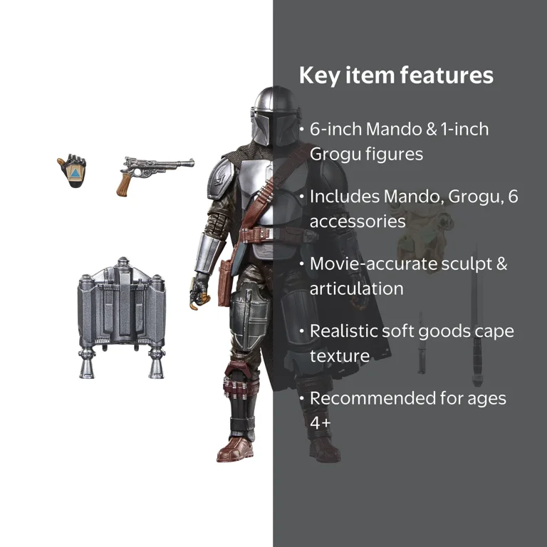 Star Wars The Black Series The Mandalorian and Grogu Deluxe Action
