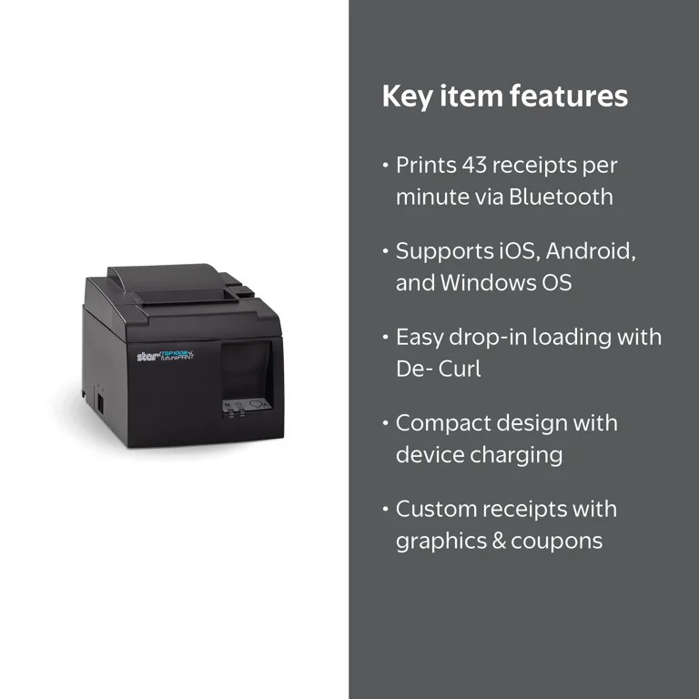 Star Micronics TSP143IIIBi Bluetooth Thermal Receipt Printer