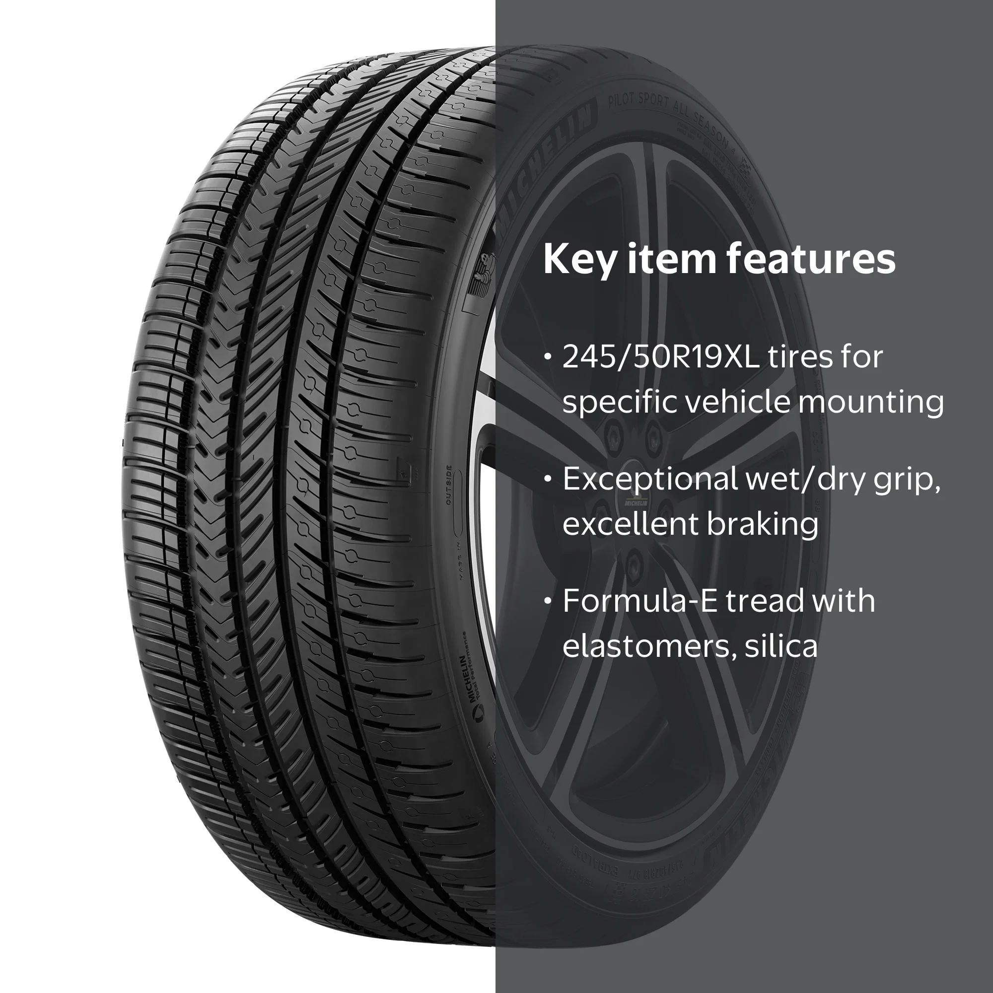 Michelin Pilot Sport AS4, 245/50R19XL 105Y BSW, Fits: 2018-23 BMW