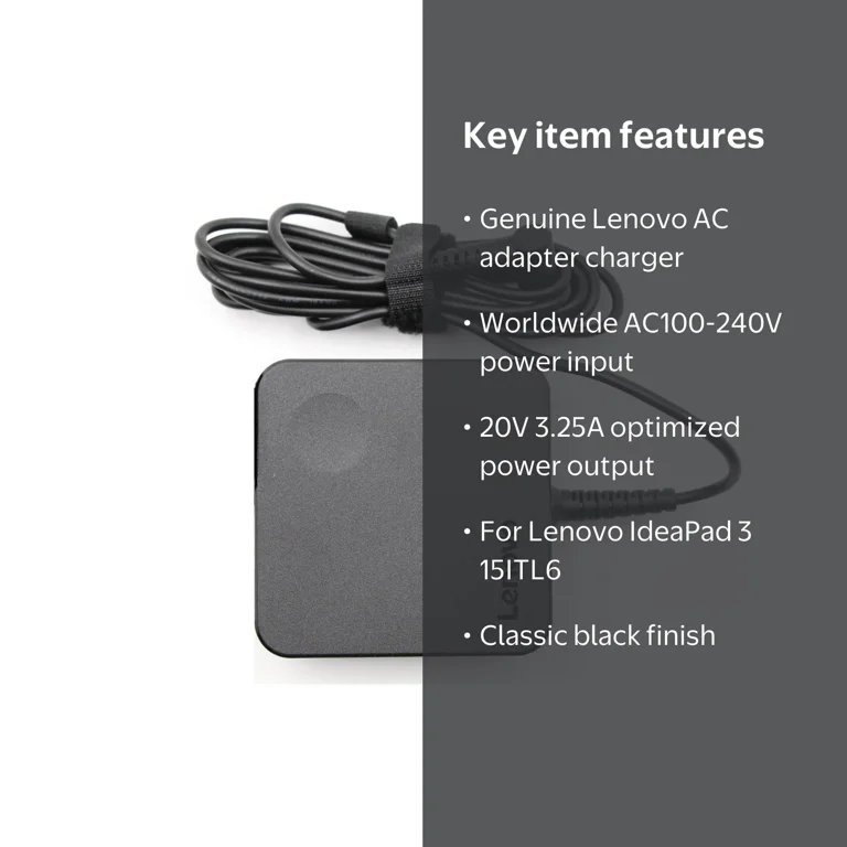 LENOVO IdeaPad 3 15ITL6 82H8 20V 3.25A Genuine Original Power