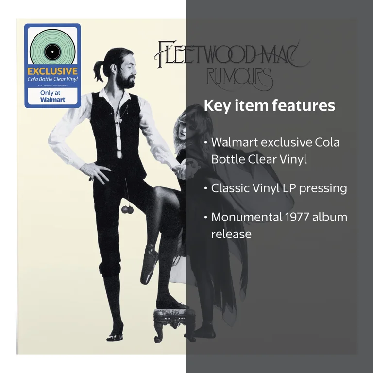 Fleetwood Mac Rumours クリアヴァイナル LP Fleetwood Mac - Rumours (Walmart Exclusive) - Music & Performance