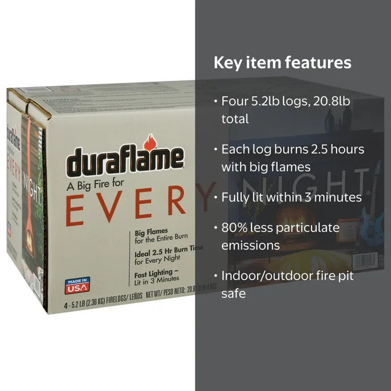 デュラフレーム 2箱セット duraflame Duraflame Every Night Self-Starting Indoor/Outdoor Firelogs, Long