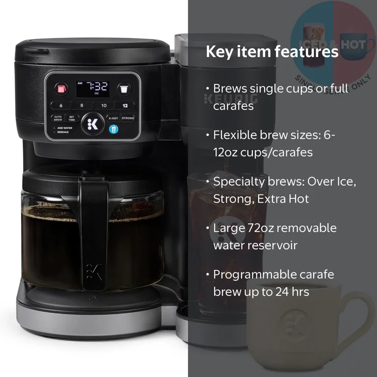 コーヒー Keurig Keurig K-Duo Gen 2 Hot and Iced Single Serve and Carafe Coffee