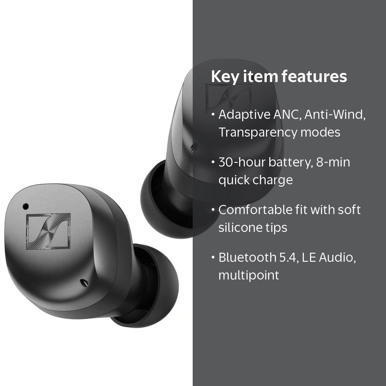 Sennheiser Wireless Bluetooth True Earbuds with Crystal Sound