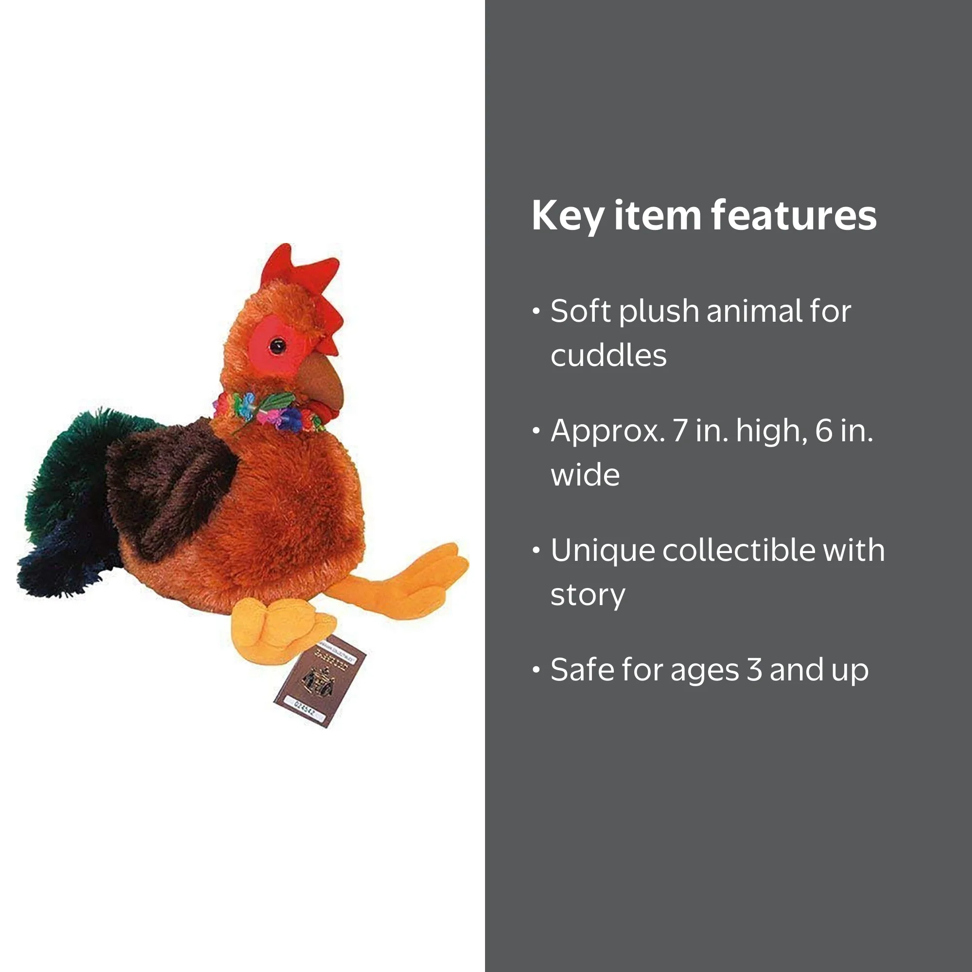 Islander Hawaii Plushie: Haaheo The Proud Rooster of Kauai, Soft