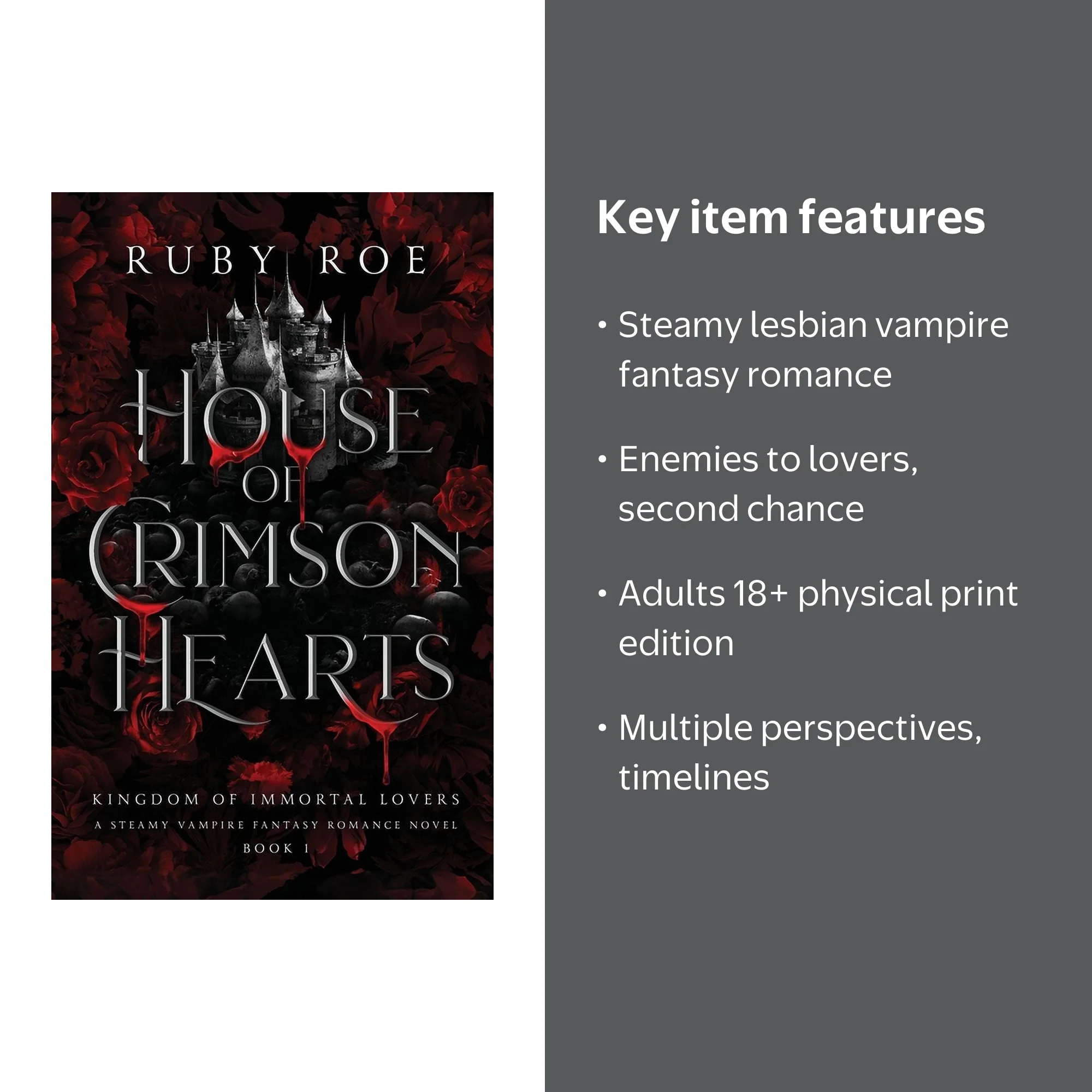 Ruby Roe, Vampire Romance Novel, Kingdom of Immortal Lovers