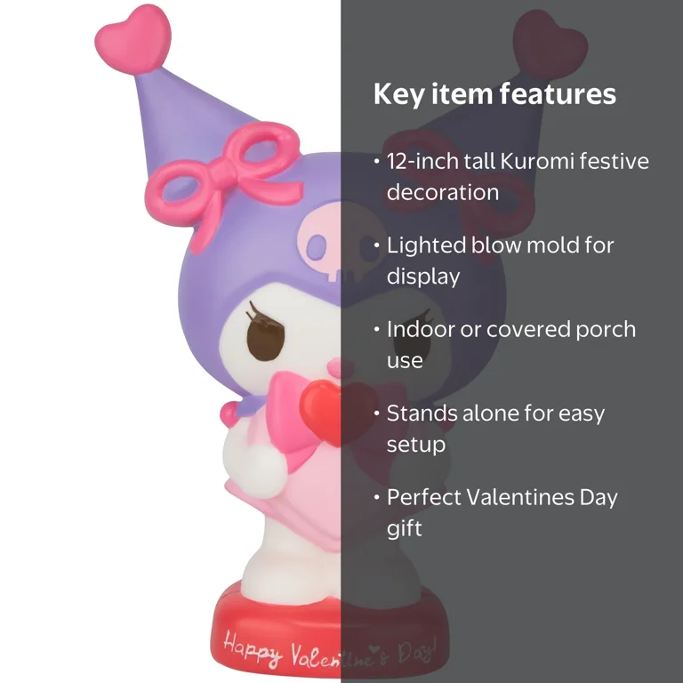 Valentines Day Lighted Blow Mold Decor 12'' Hello Kitty Sanrio