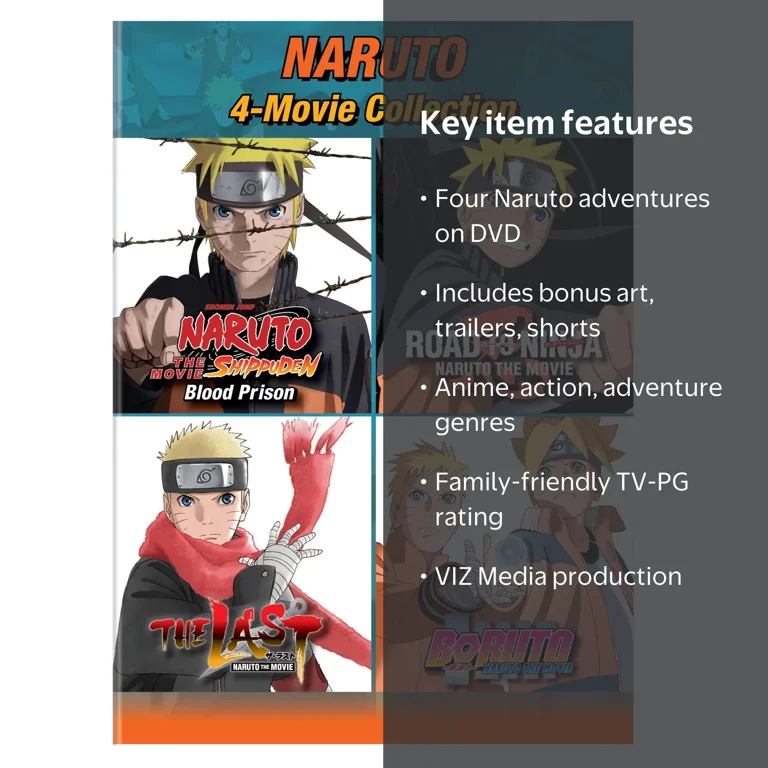 Naruto: 4-Movie Collection DVD with Special Features - Walmart.com