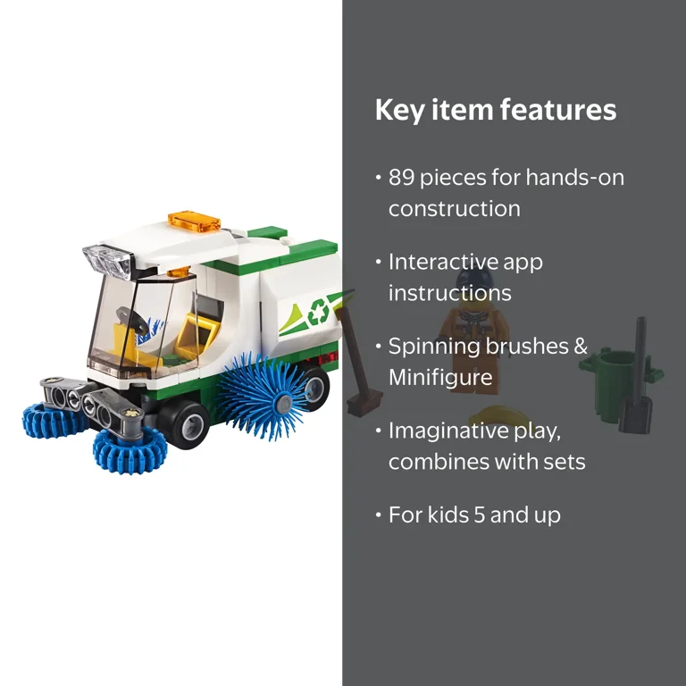 LEGO City Street Sweeper 60249 Construction Toy for Kids, 89