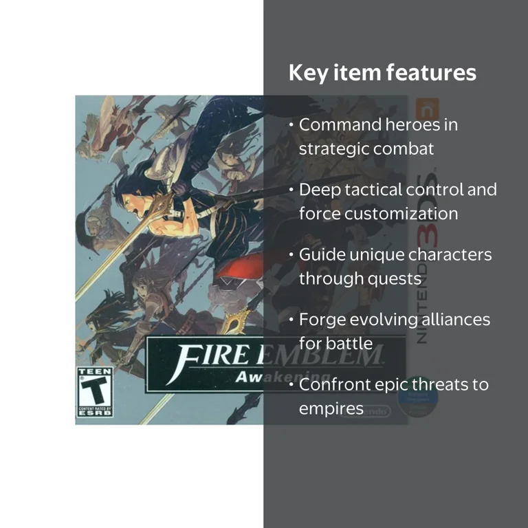 Fire Emblem Awakening, Nintendo 3DS World Edition, Strategy RPG