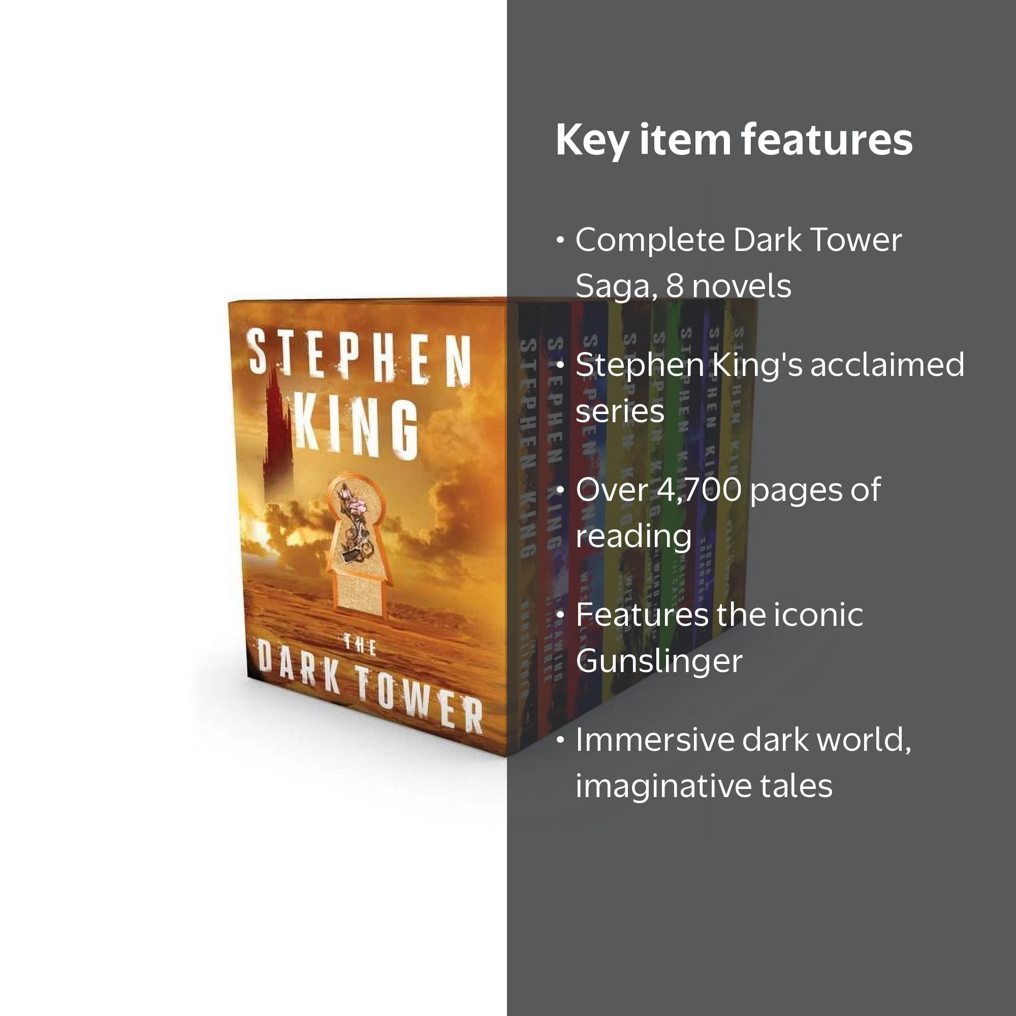 Stephen King, Dark Tower 8-Book Boxed Set, 01-07, Paperback