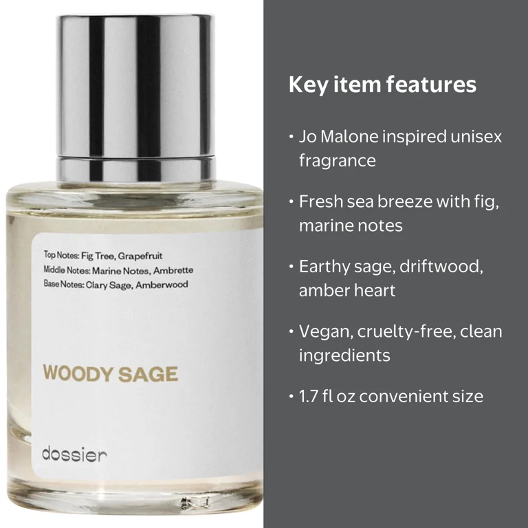 Dossier Woody Sage Eau De Parfum, Unisex 1.7 oz Inspired by Jo