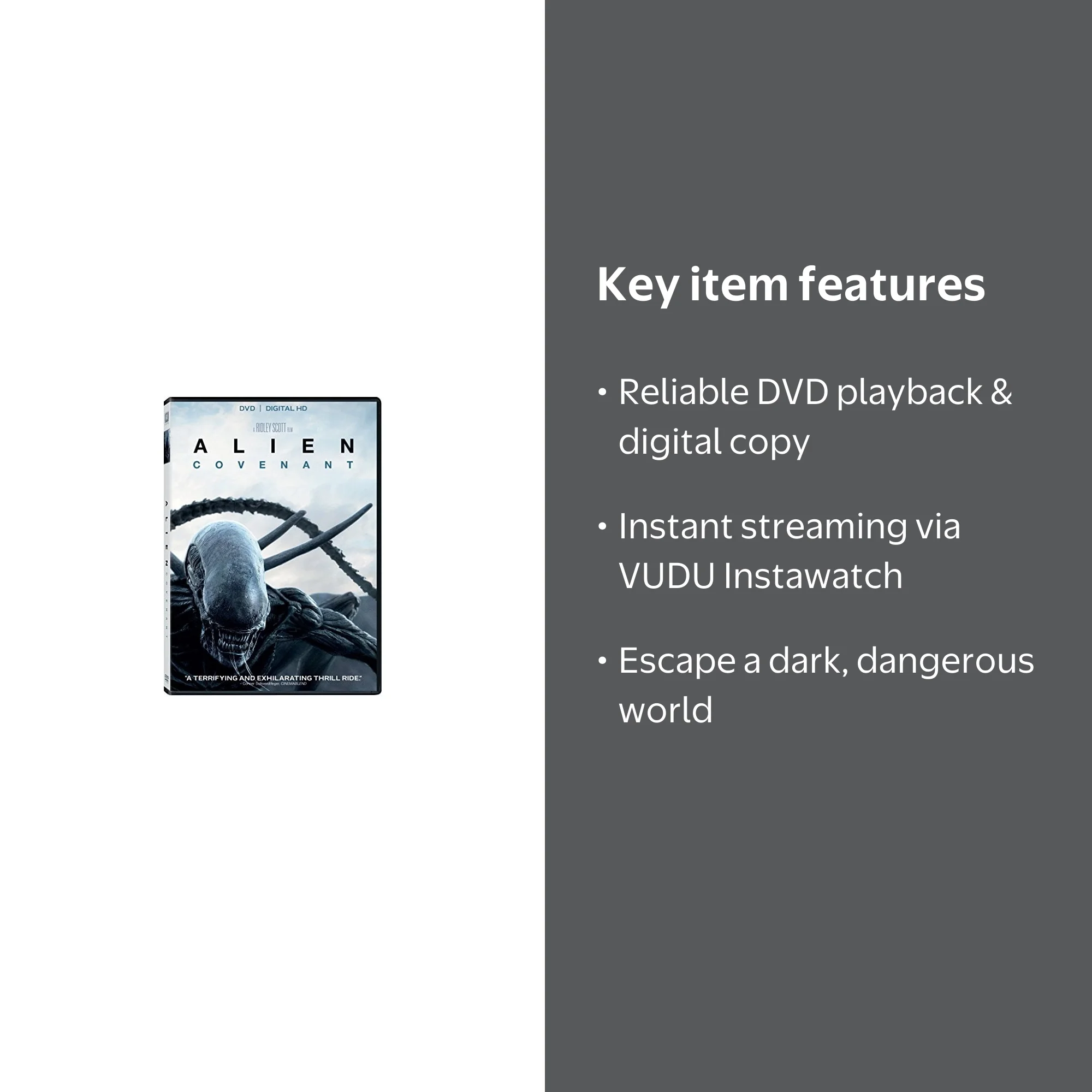 Alien: Covenant (DVD + Digital HD) (VUDU Instawatch Included
