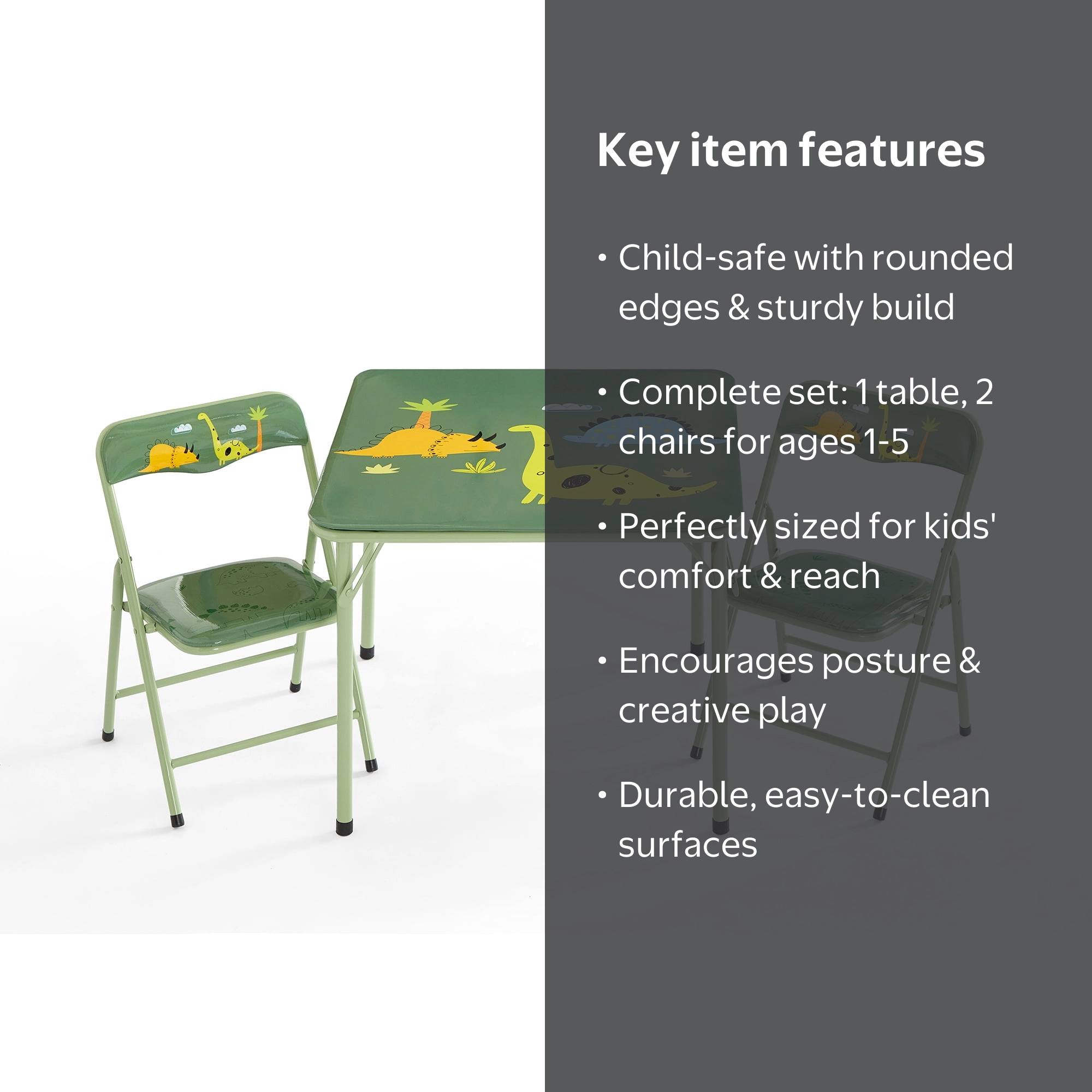 Little Nest 3 Piece Dinosaur Table And Chair Set - Walmart.com