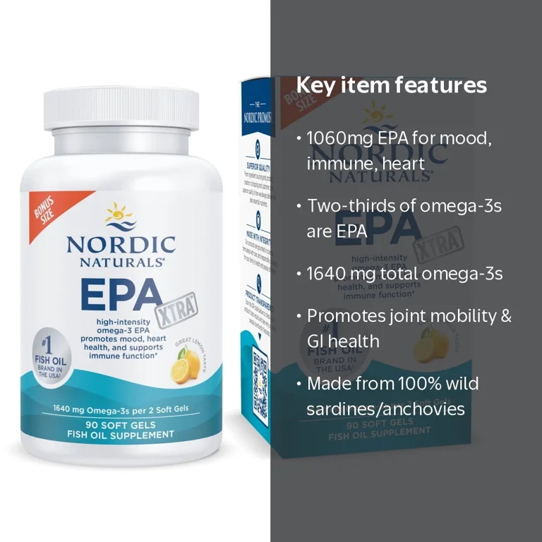 Nordic Naturals EPA Xtra Softgels 1640 Mg High-Intensity EPA 90 Ct