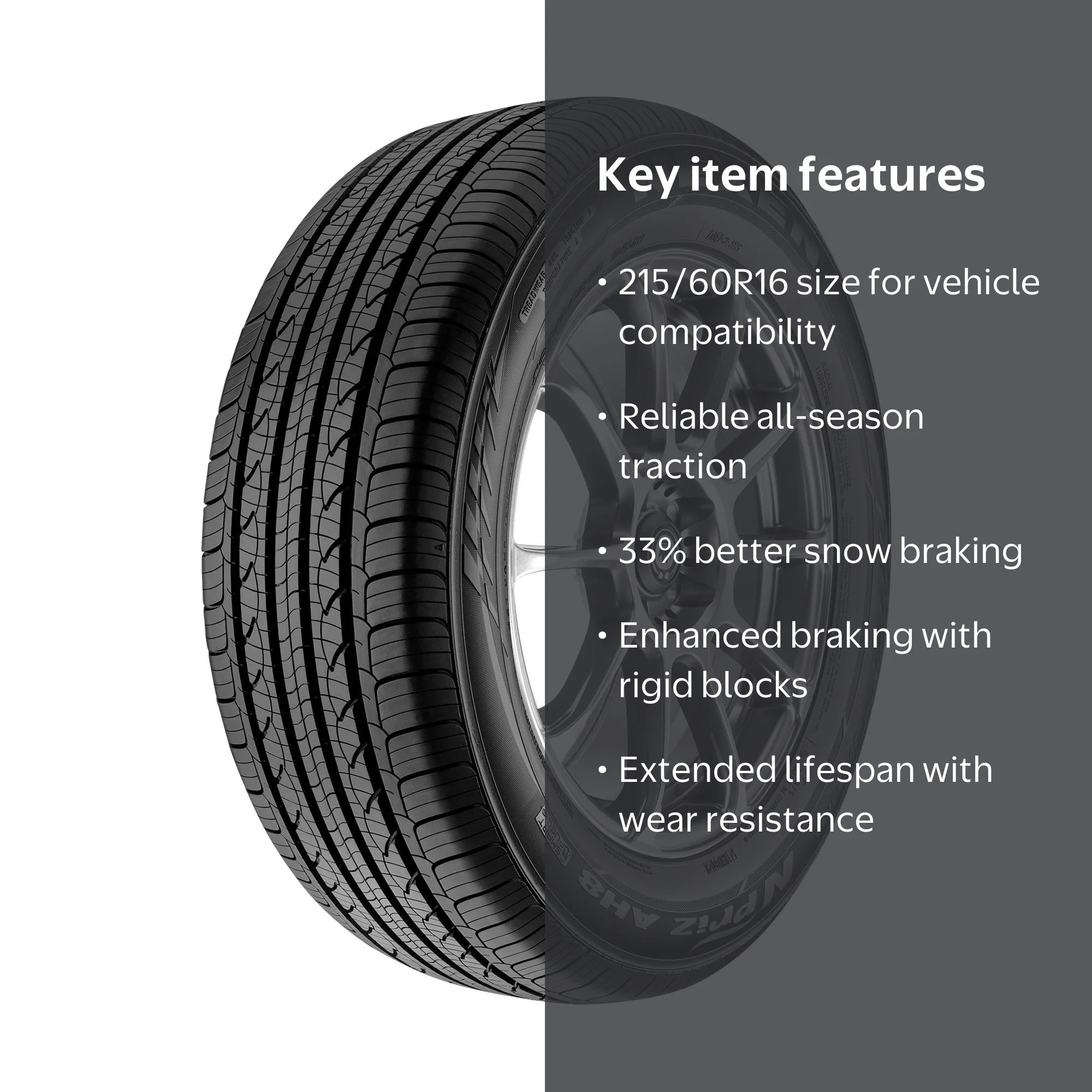 Nexen N'Priz AH8 All-Season Passenger Tire, 215/60R16 95V