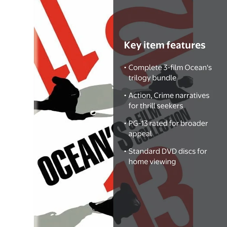 Ocean's 11/12/13 Set, DVD Collection, Action Crime, PG-13