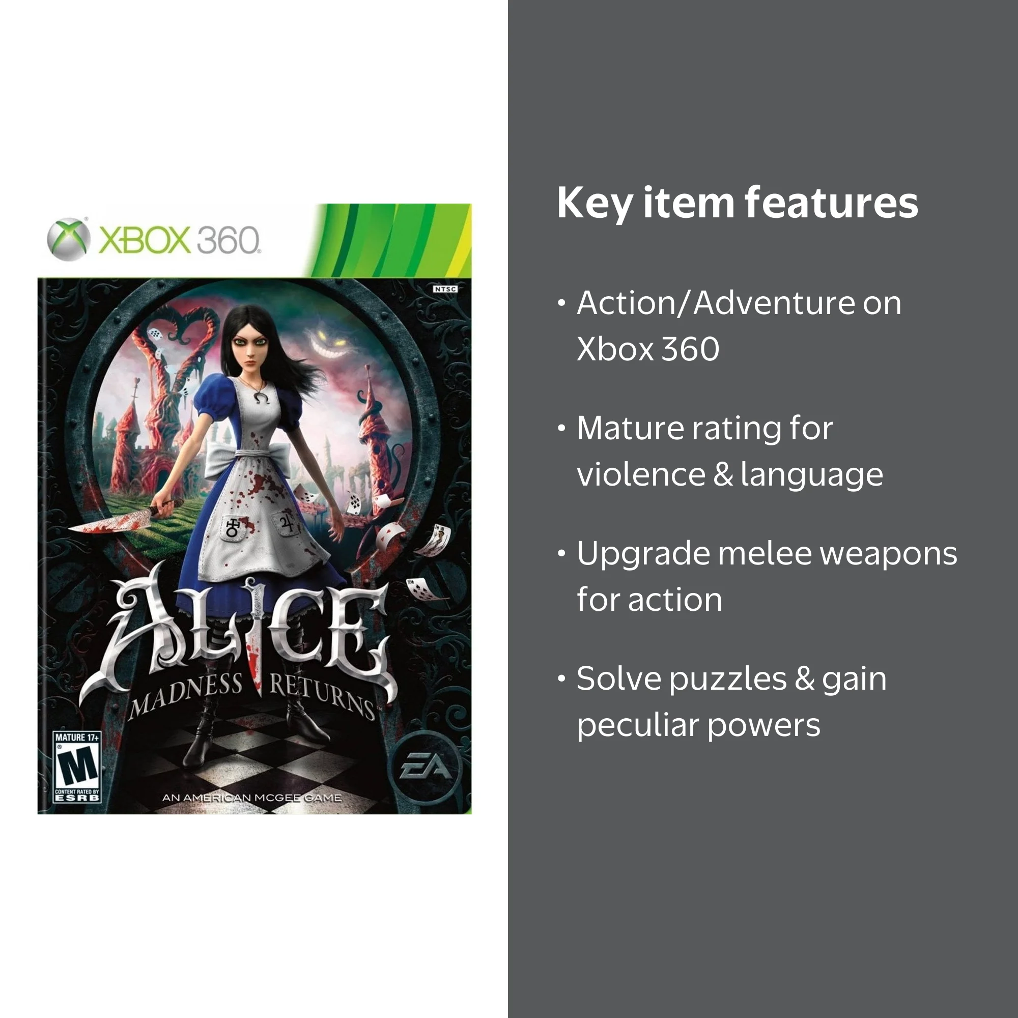 Alice: Madness Returns - Action/Adventure Game for Xbox 360 with