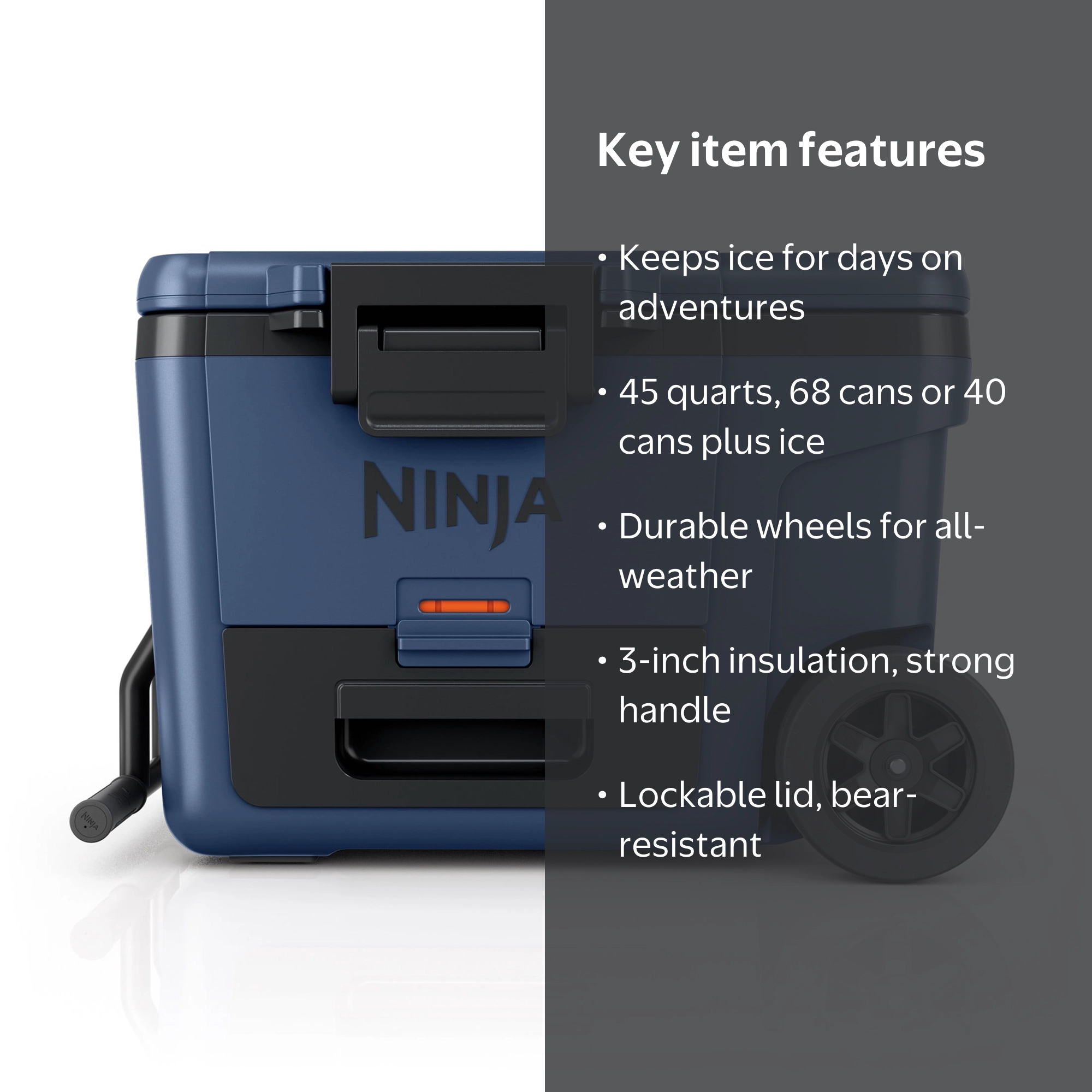 Ninja, Cooler, 45 Qt Wheeled Cooler with Cold Dry Zone - Walmart.com