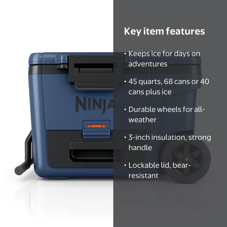 ボール ABS Blue Ranger 15p Ninja, Cooler, 45 Qt Wheeled Cooler with Cold Dry Zone - Walmart.com