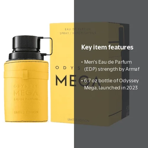 Armaf Men's Odyssey Mega EDP, 6.7 oz, 2023, Bergamot, Vetiver