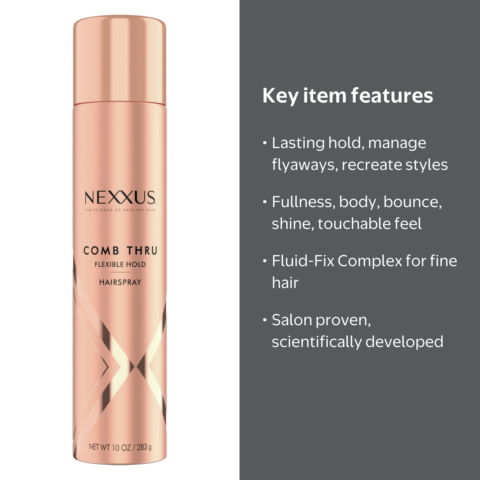 Nexxus Comb Thru Hold Design and Finishing Mist, Detangling Spray