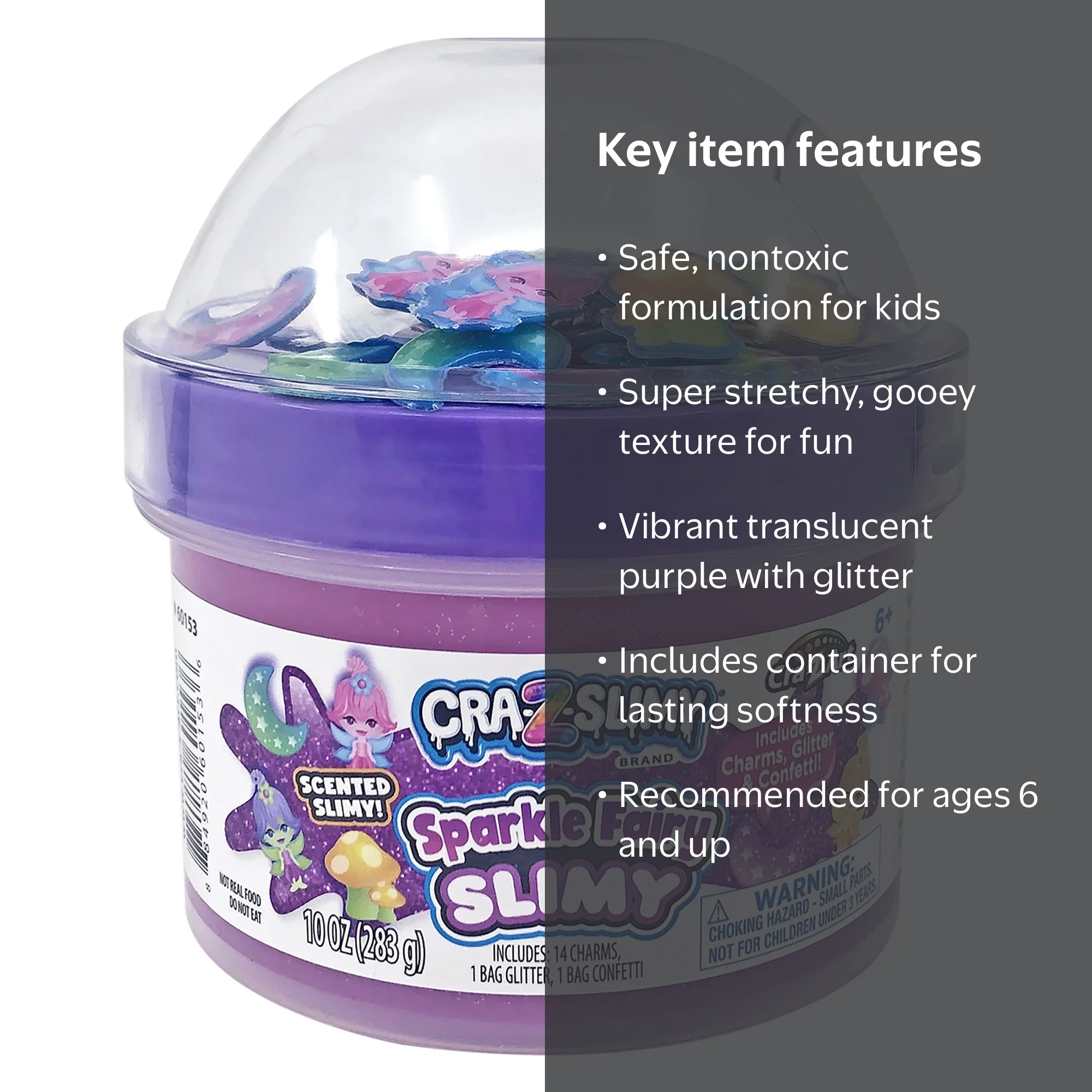 Cra-Z-Art, Cra-Z-Slimy Sparkle Fairy Slime, Purple, Ages 6+