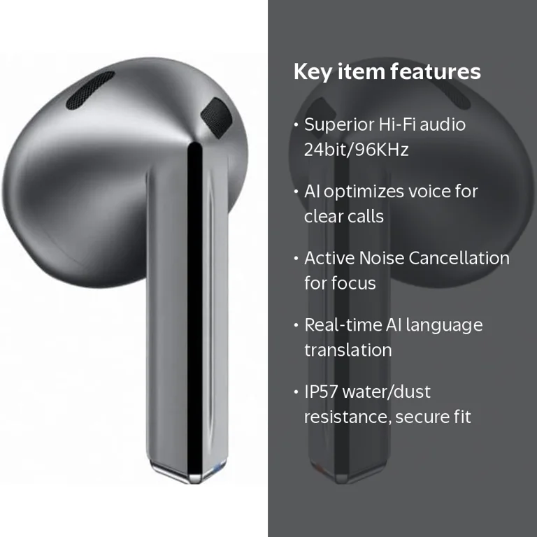 Samsung, Galaxy Buds3 ANC Wireless Earbuds, Silver - Walmart.com