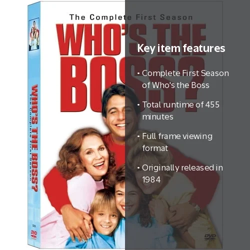 Sony Pictures Entertainment, DVD, Who's the Boss: The Complete