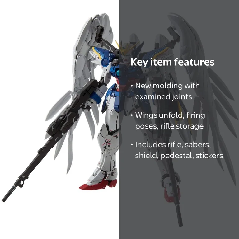 BANDAI HOBBY, Wing Gundam Zero EW Ver. Ka, Model Kit - Walmart.com
