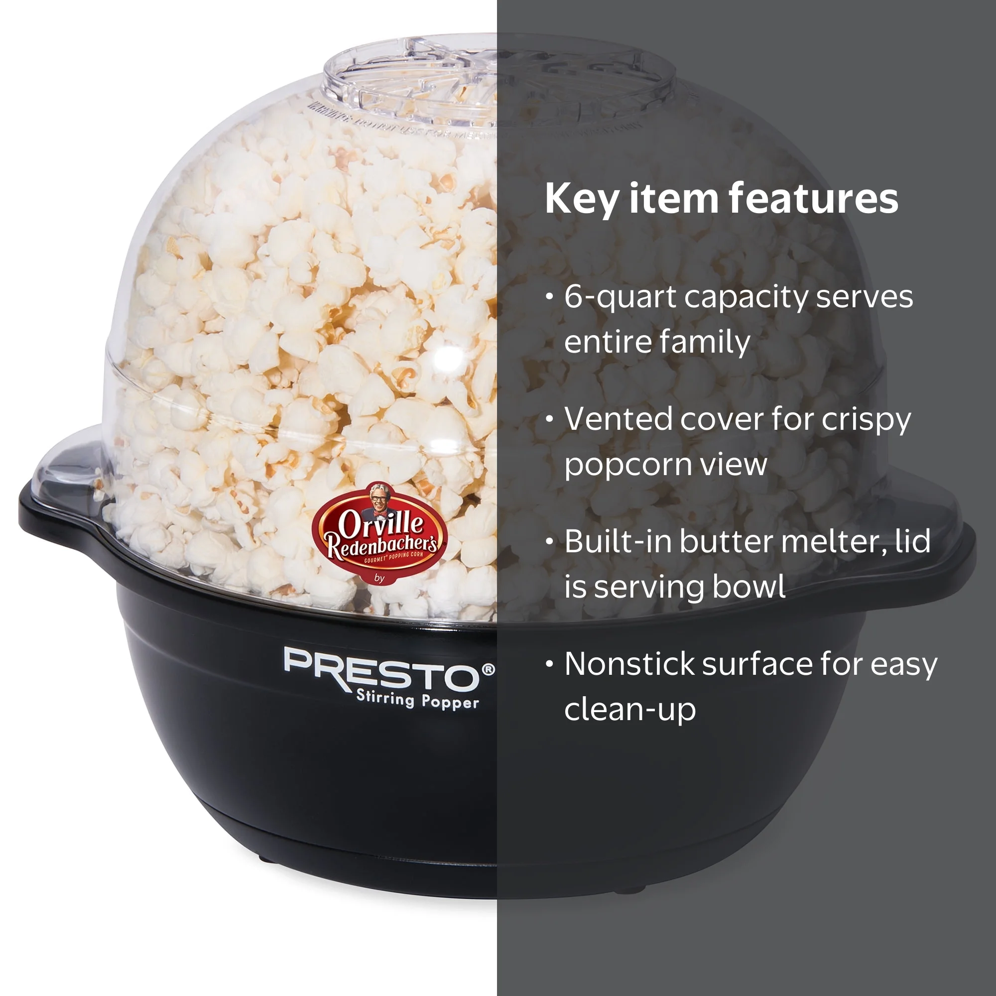 National Presto Industries, Popcorn Popper, 05204, 6-quart
