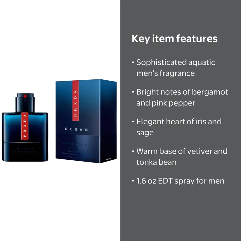 Prada Men's Luna Rossa Ocean EDT Spray 1.6 oz Fragrance - Walmart.com