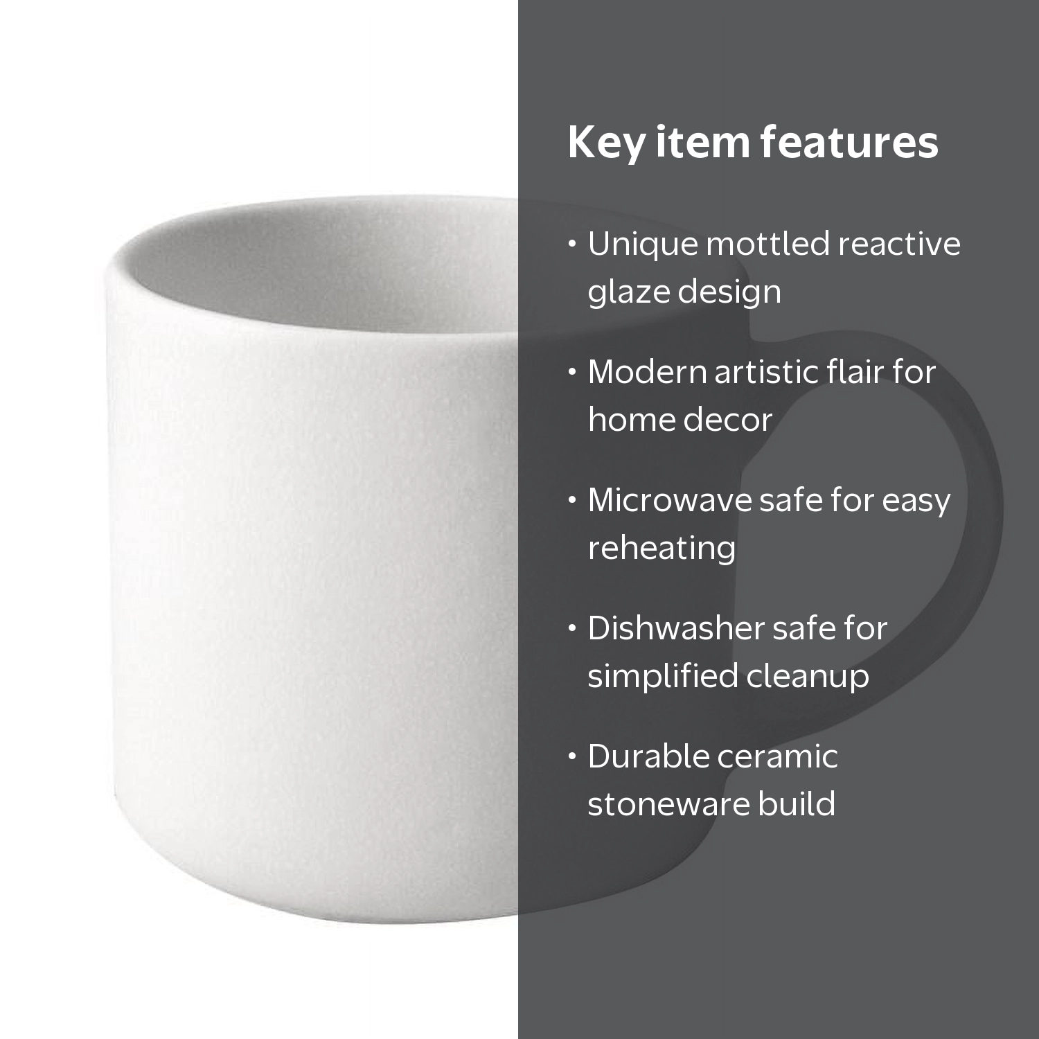 Better Homes & Gardens Cream Stoneware Mug, Modern Ceramic Mug