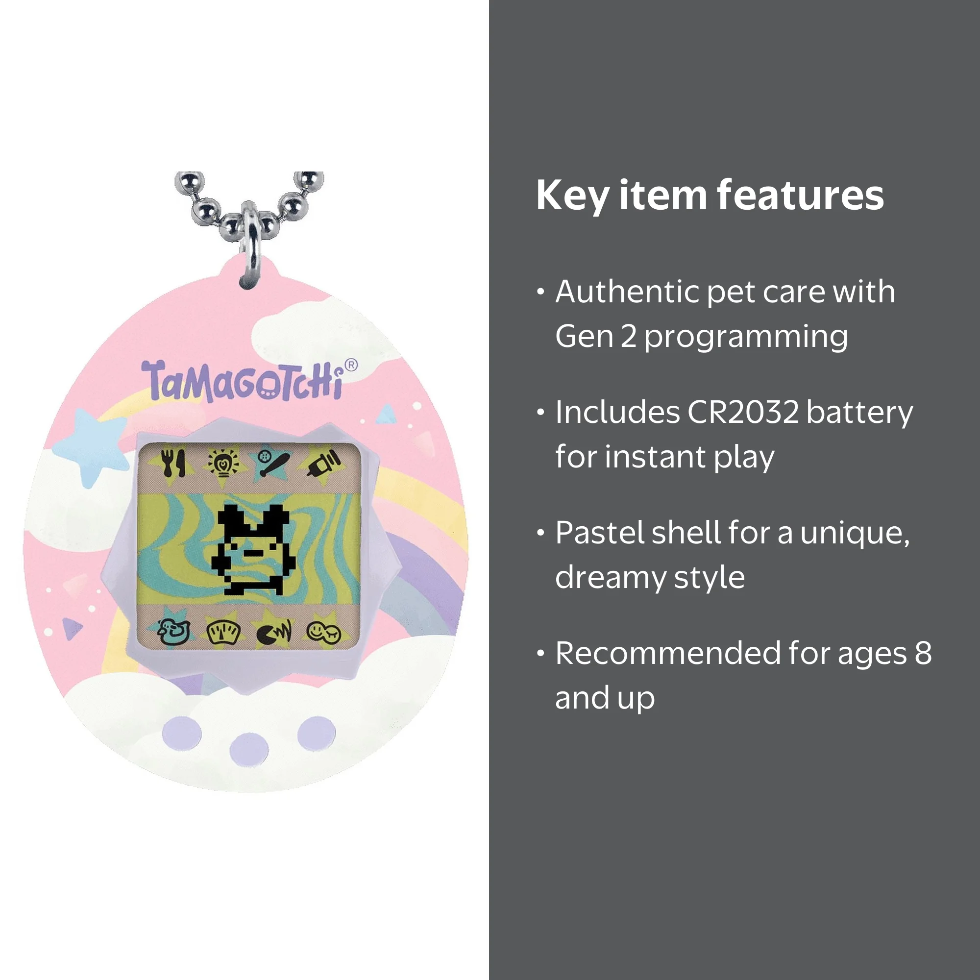 Tamagotchi, Digital Pet, Dreamy Multicolor, Generation 2 - Walmart.com
