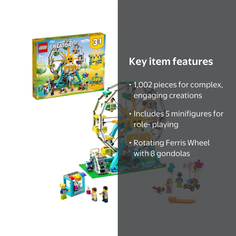 LEGO, Creator 3in1 Ferris Wheel, 31119, Multicolor - Walmart.com
